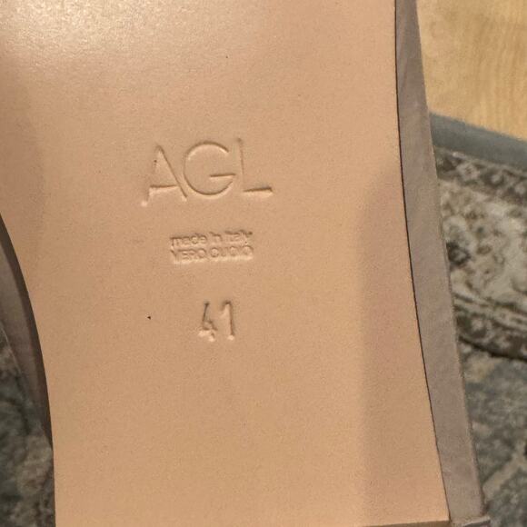 AGL Women's Beige Patent Leather Loafer Flat Pointed Slip-On Size 41 New Flawed - Picture 11 of 12